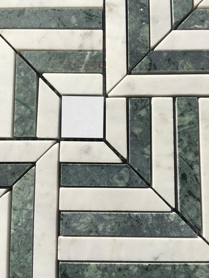 Chicago Carrara & Indian Green Mosaic