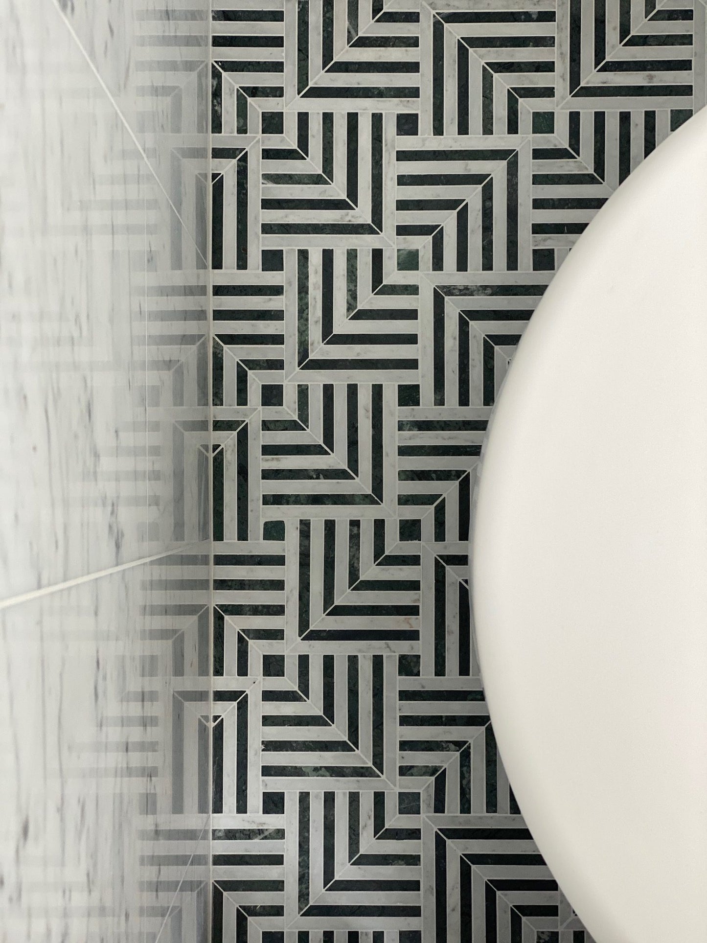 Chicago Carrara & Indian Green Mosaic