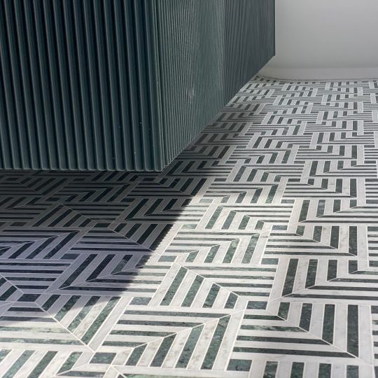 Chicago Carrara & Indian Green Mosaic