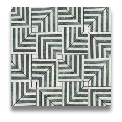 Chicago Carrara & Indian Green Mosaic