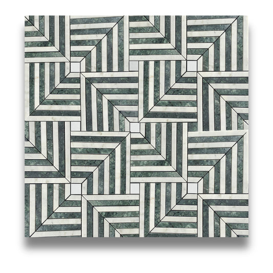 Chicago Carrara & Indian Green Mosaic