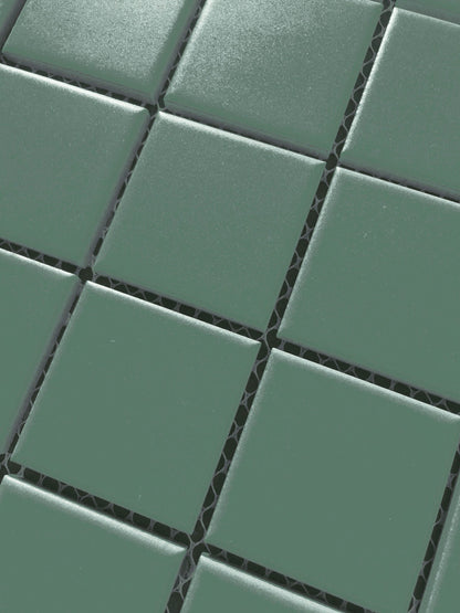Square Mosaic Green Matt 48x48mm