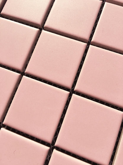 Square Mosaic Pink Matt 48x48mm