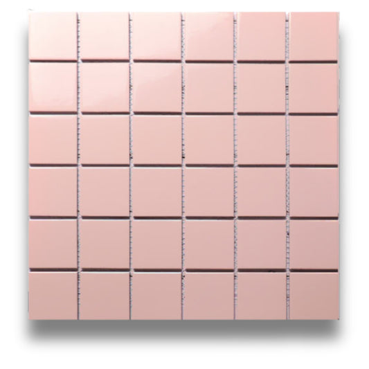 Square Mosaic Pink Matt 48x48mm