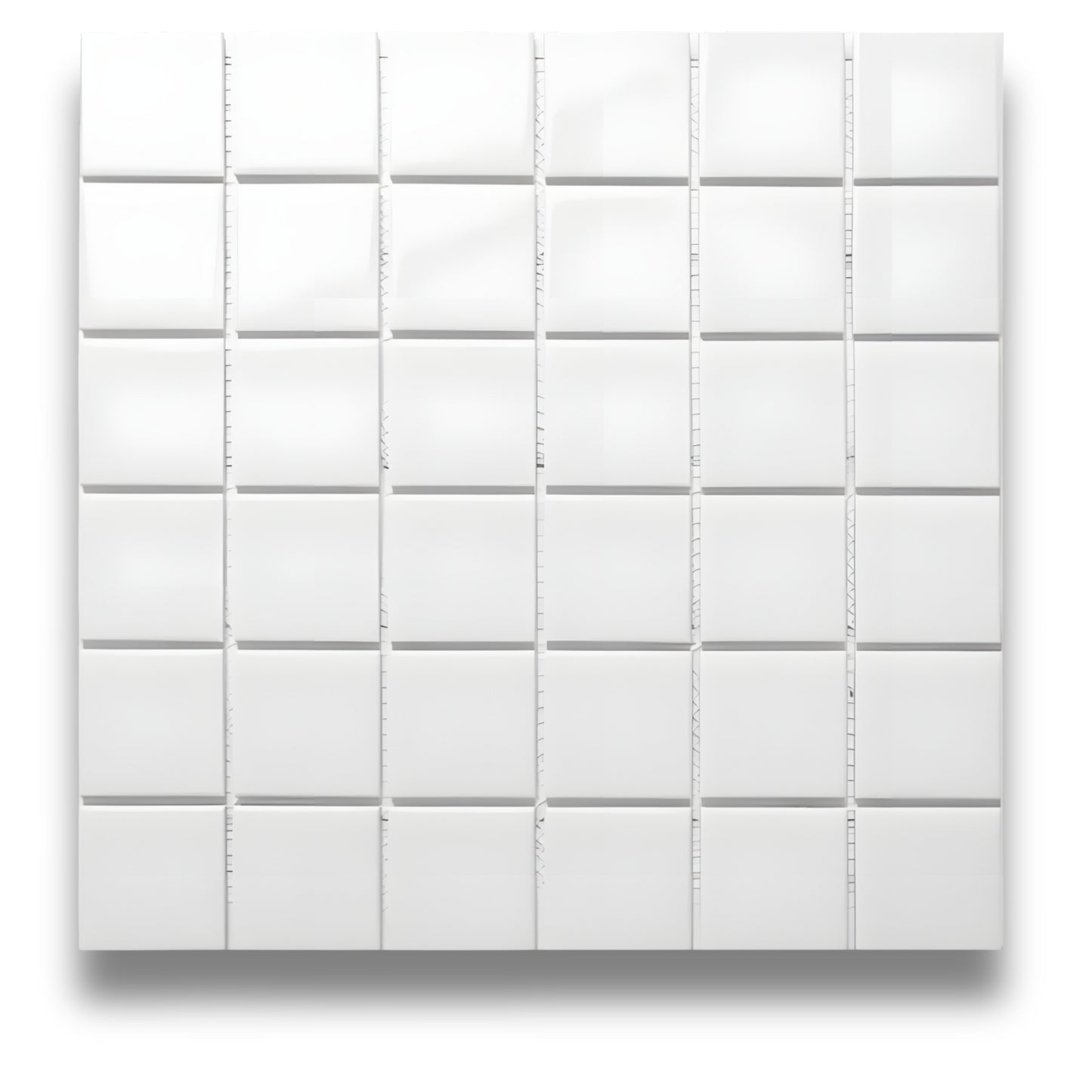 Square Mosaic White Matt 48x48mm