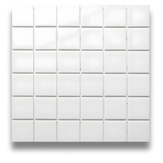 Square Mosaic White Matt 48x48mm