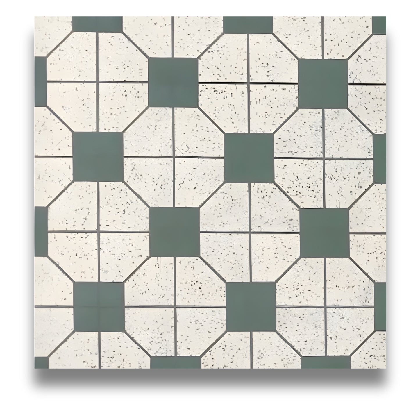 Patterned Retro Newtown Green