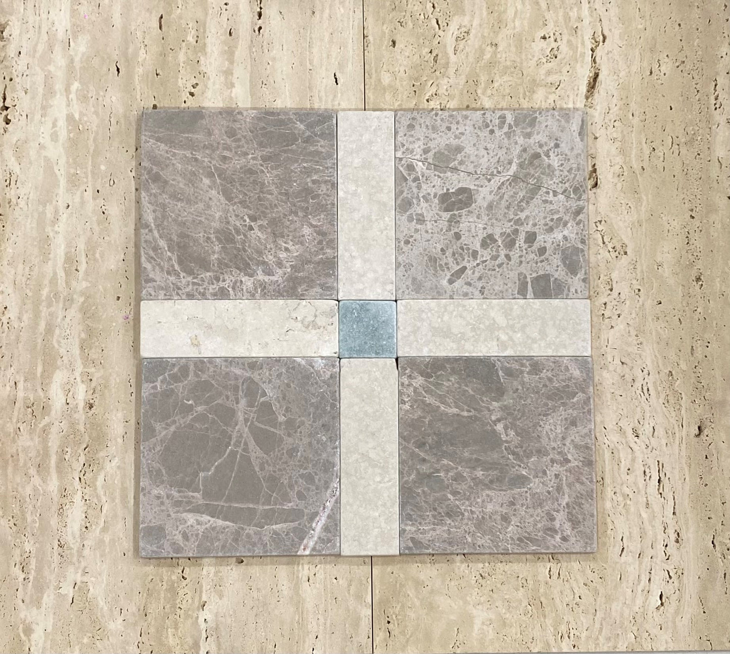 Emperador Light Tumbled 150x150mm