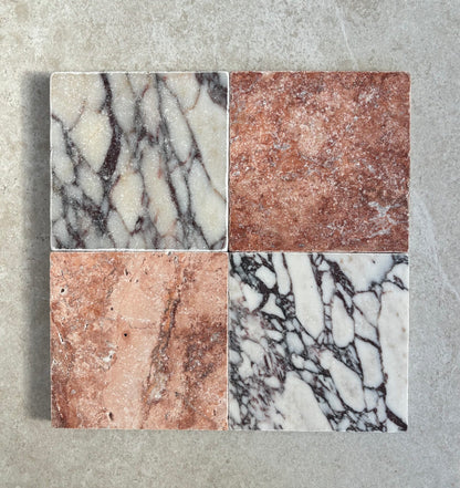 Travertine Rosa Unfilled & Tumbled 150x150mm
