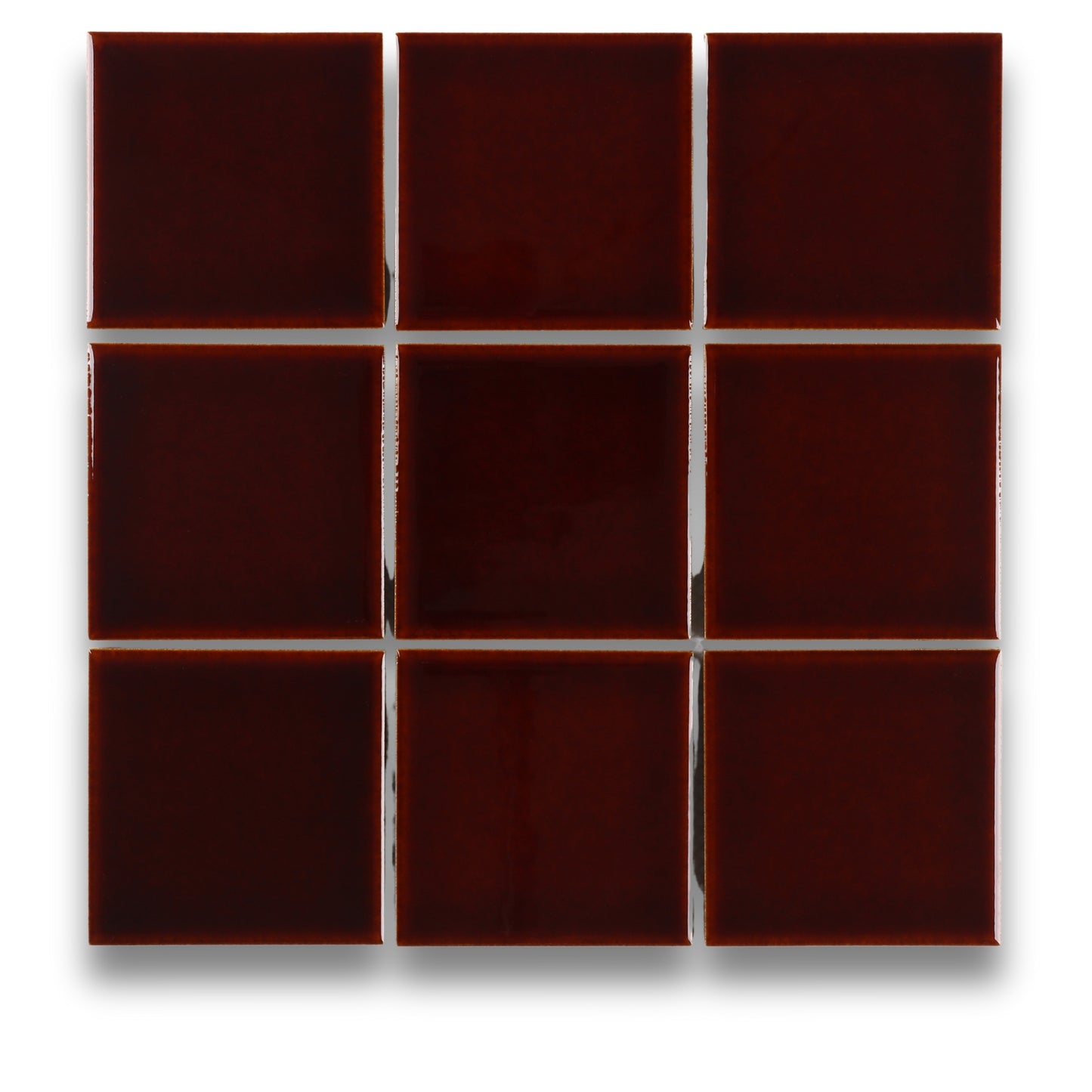 Square Mosaic Deep Brown Matt 100x100mm
