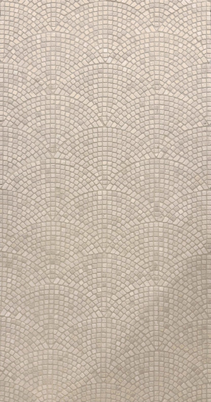 Crema Marfil Mini Fan Mosaic Tumbled 145x365mm