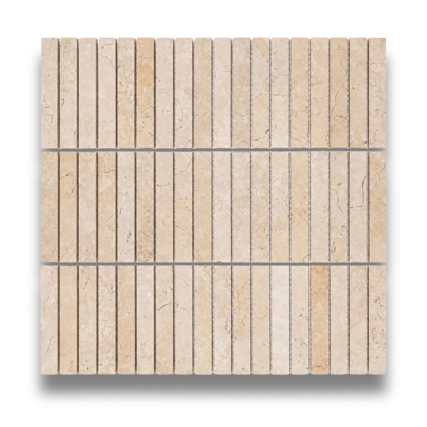 Crema Marfil Finger Mosaic Honed 15x98mm
