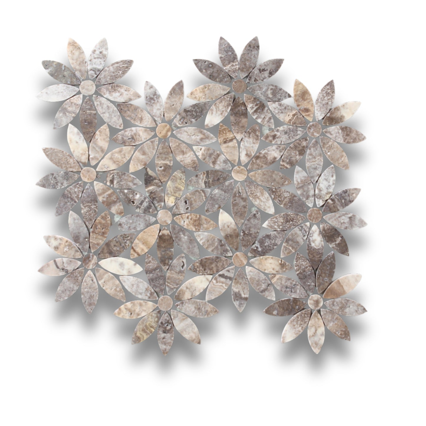 Petals  Silver Travertine