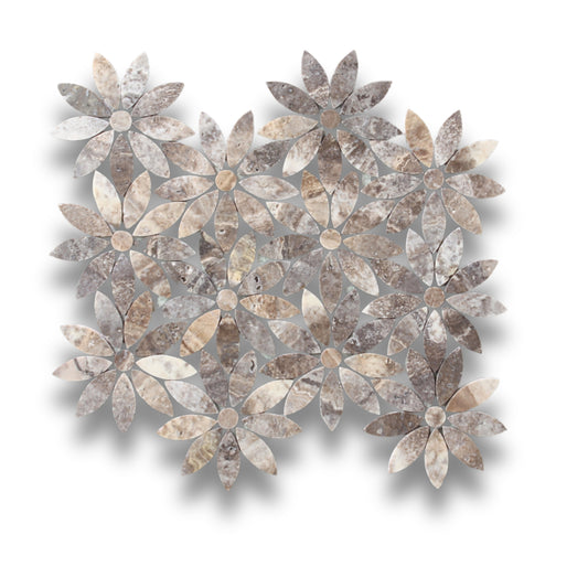 Petals  Silver Travertine