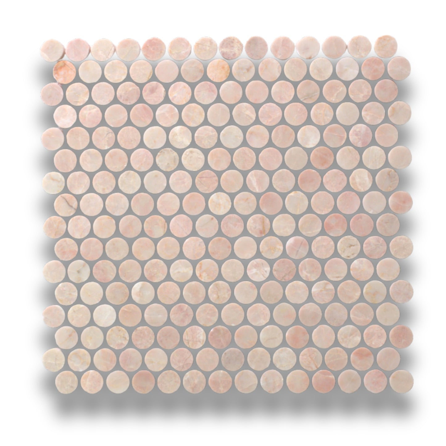 Penny Round Desert Pink Honed 20mm