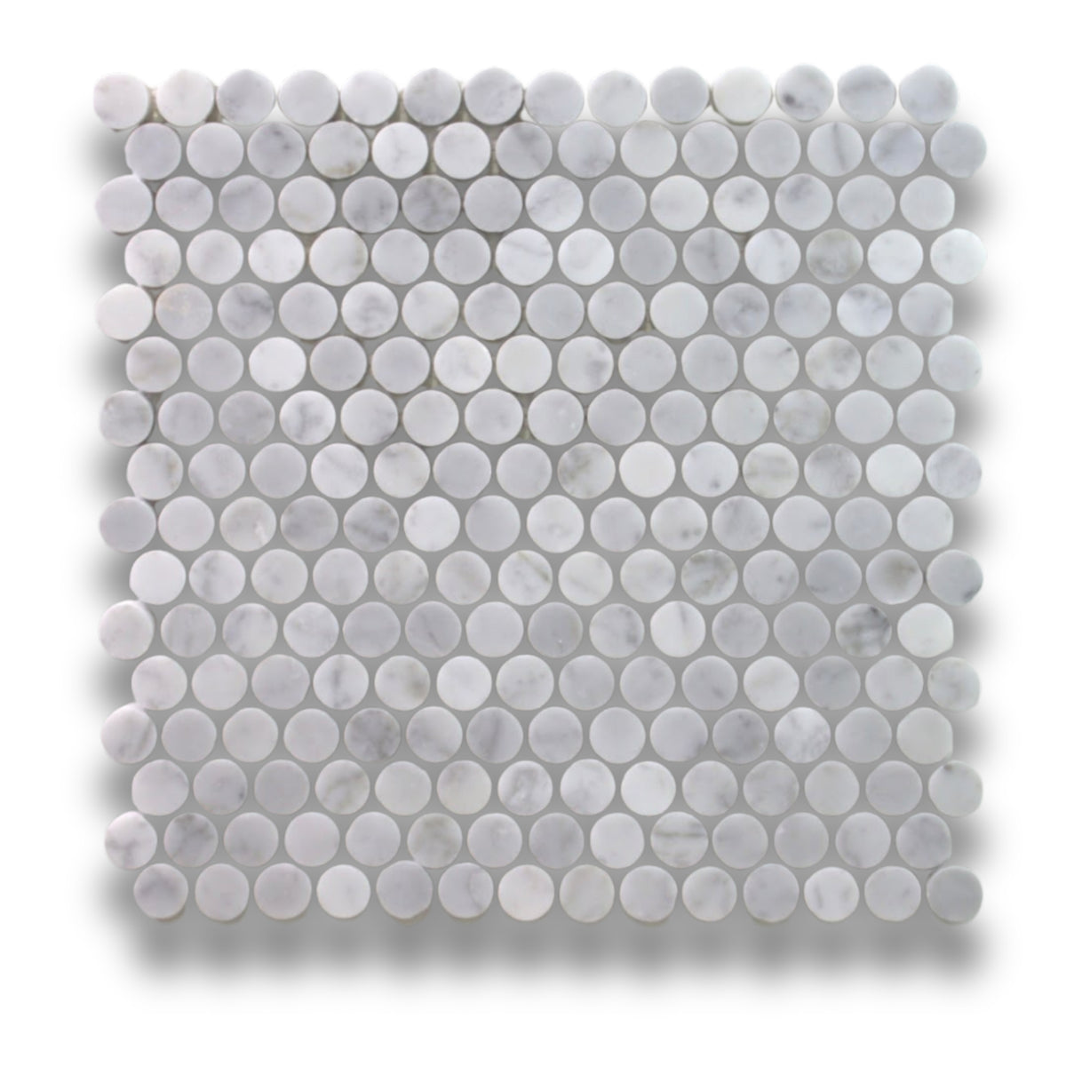 Penny Round Carrara Honed 20mm