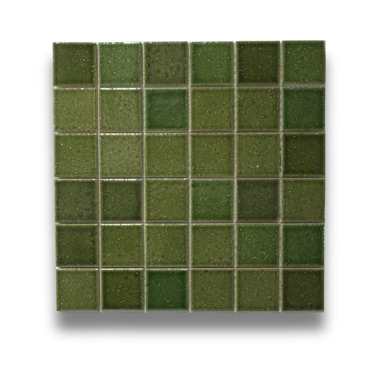 Bonsai Green Square Mosaic Gloss
