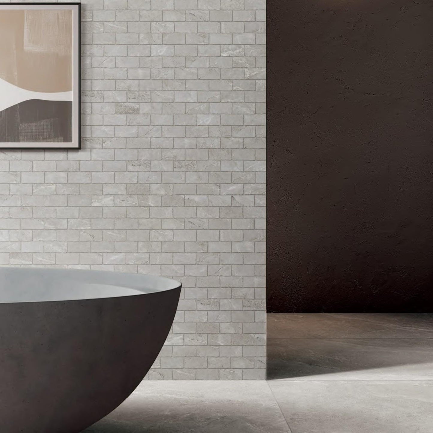 Carefree Earl Grey Mosaic Tumbled Edge