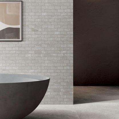 Carefree Earl Grey Mosaic Tumbled Edge