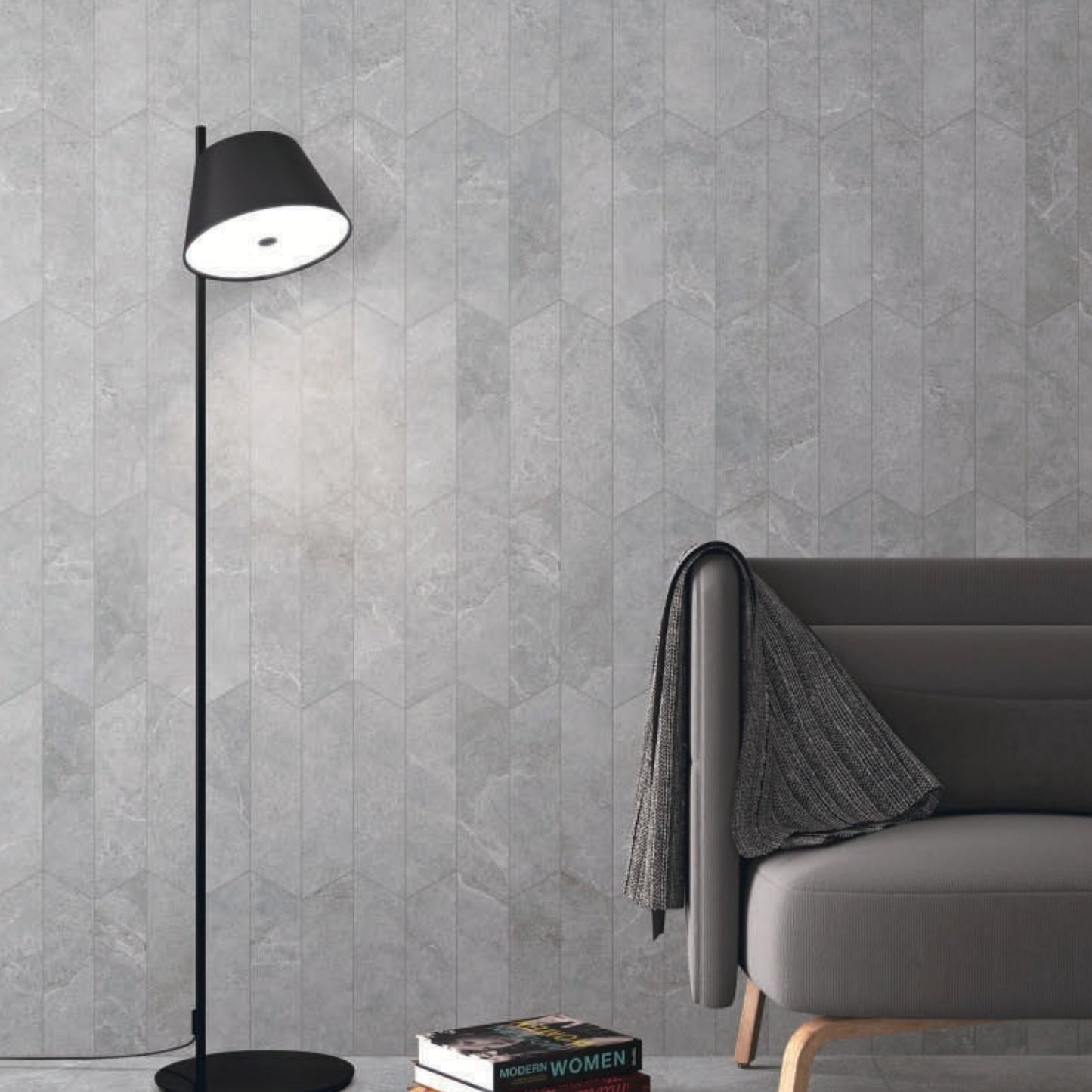 Benz Cinder Chevron Matt 261x730mm