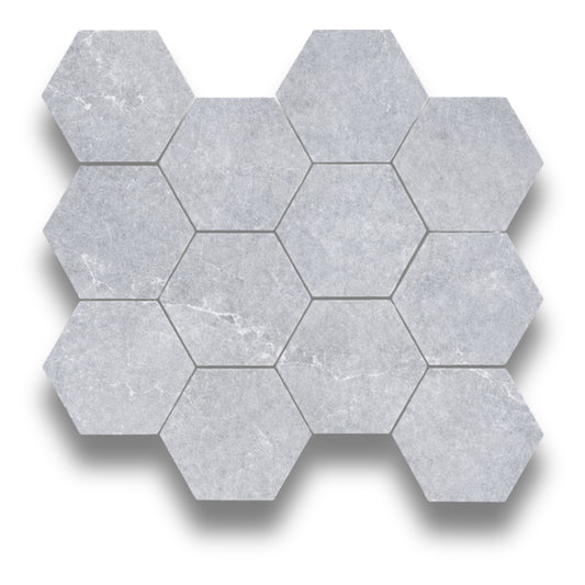 Benz Cinder Hexagon Mosaic Matt 86x100mm