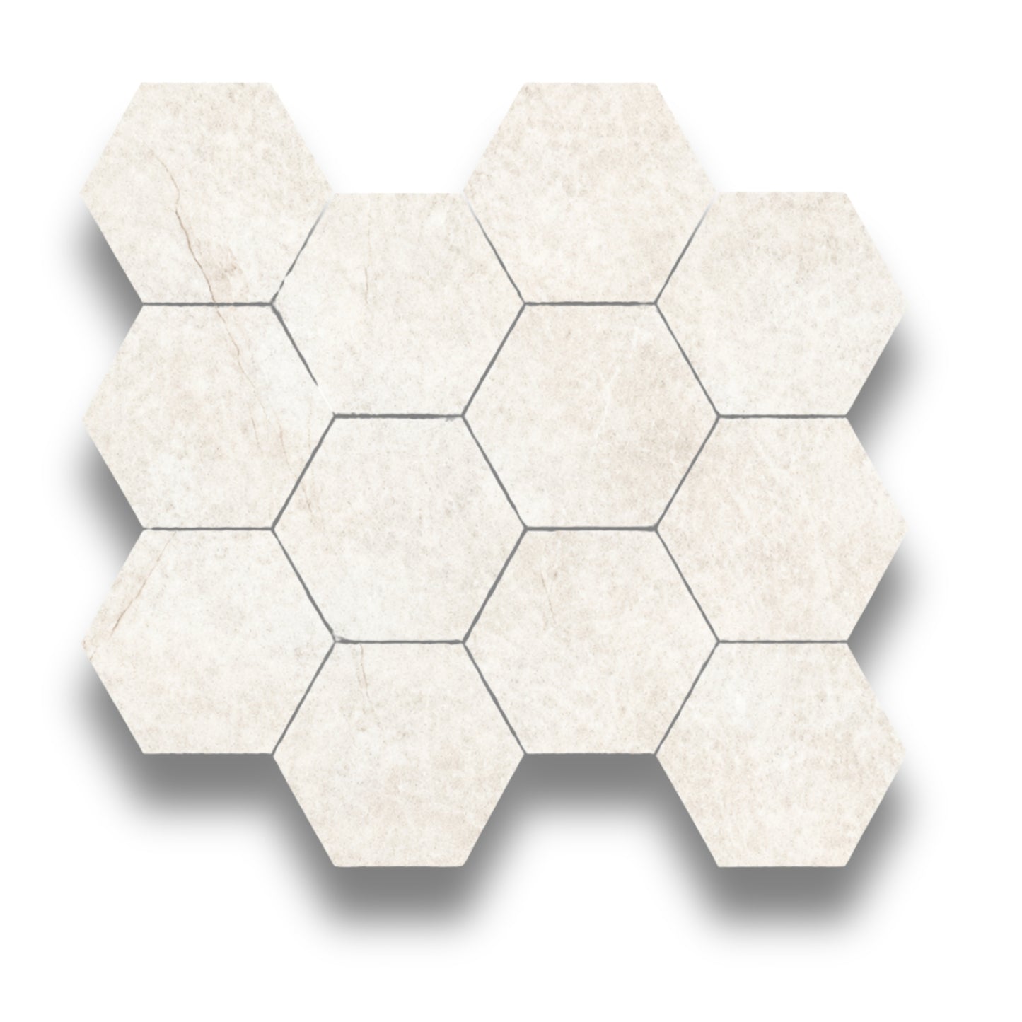 Benz Sand Hexagon Mosaic Matt 86x100mm