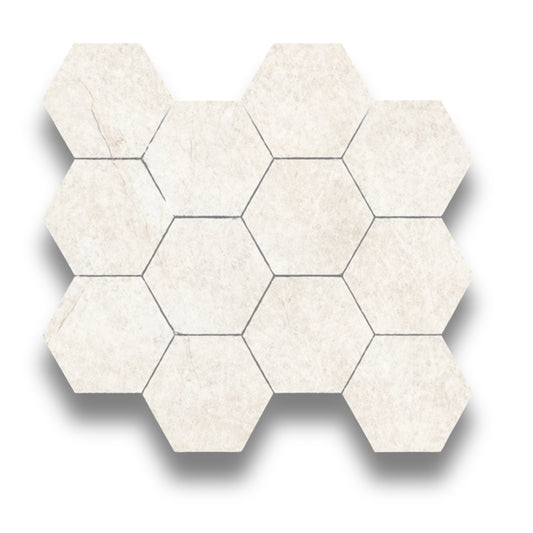 Benz Sand Hexagon Mosaic Matt 86x100mm