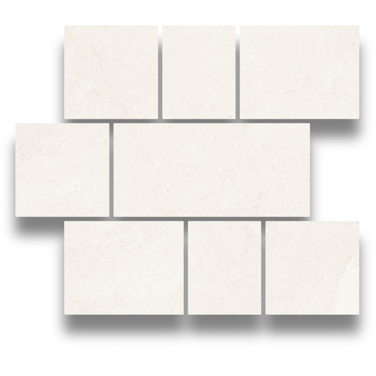 Brindabella Cloud White Stax Mosaic Matt