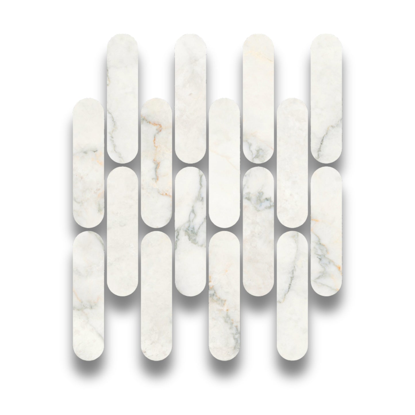 Kaolin Calacatta Nuvola Mosaic Oveletti