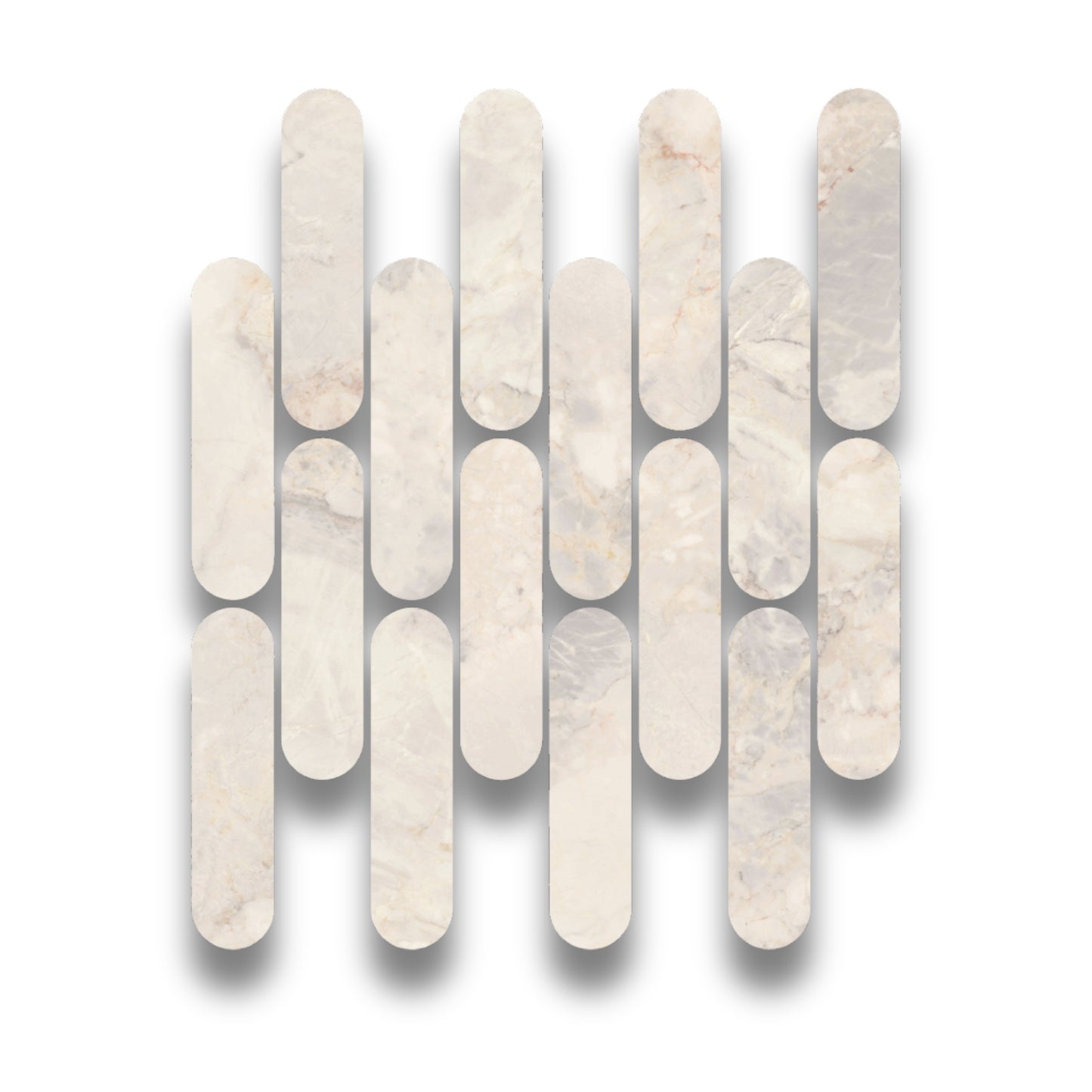 Kaolin Cielo Dolomite Mosaic Oveletti