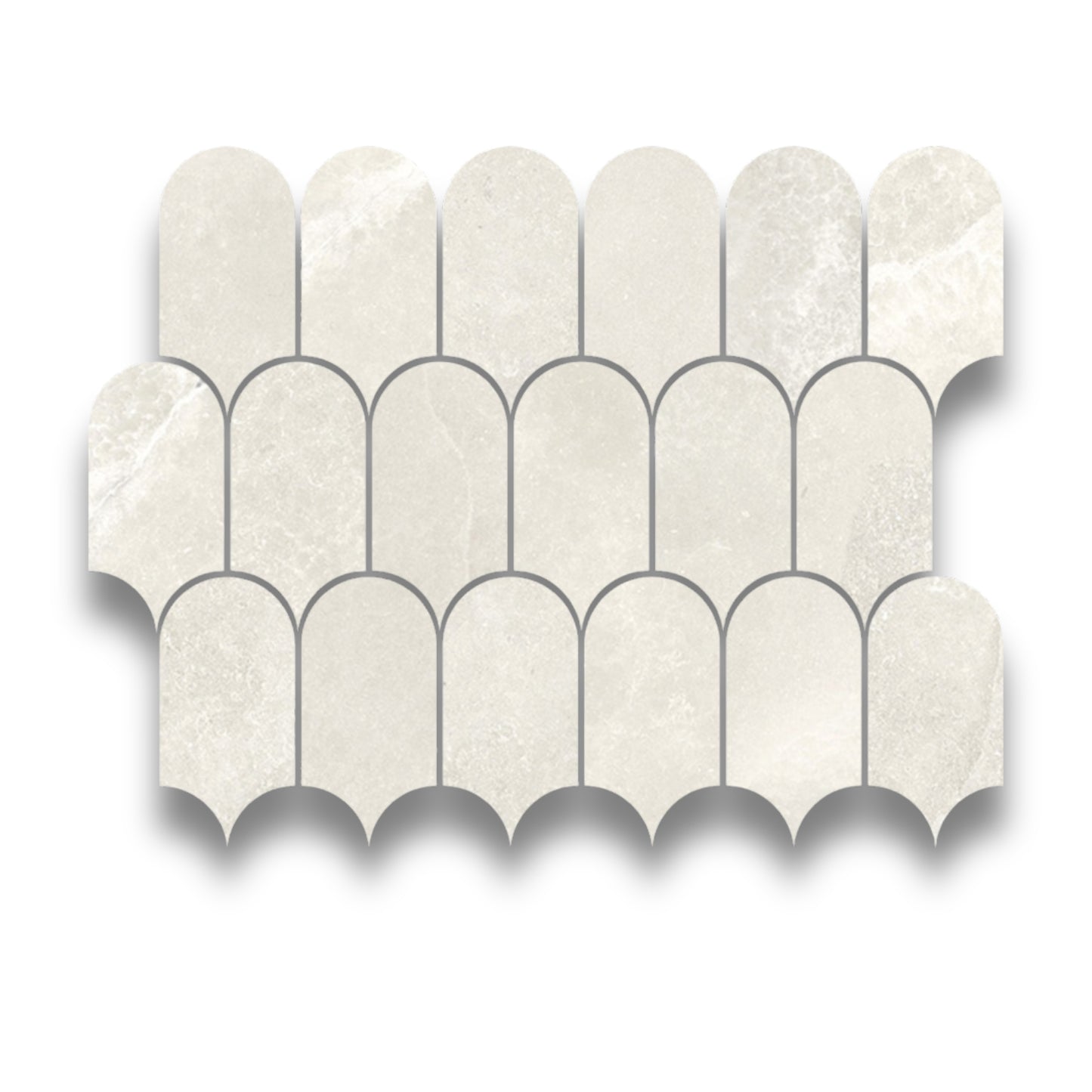 Kaolin Crema Perla Mosaic-Roman Arches