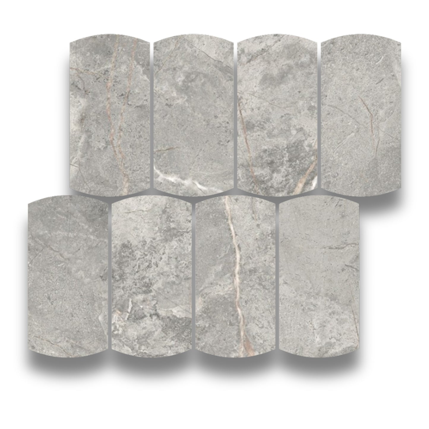 Kaolin Granito Grigio Mosaic-Arco