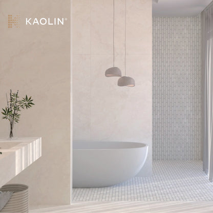 Kaolin Tuscan Crema Travertine 600x1200mm