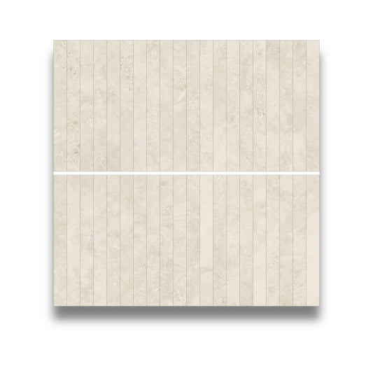 Kaolin Tuscan Creme Travertine Mosaic-Stix KitKat