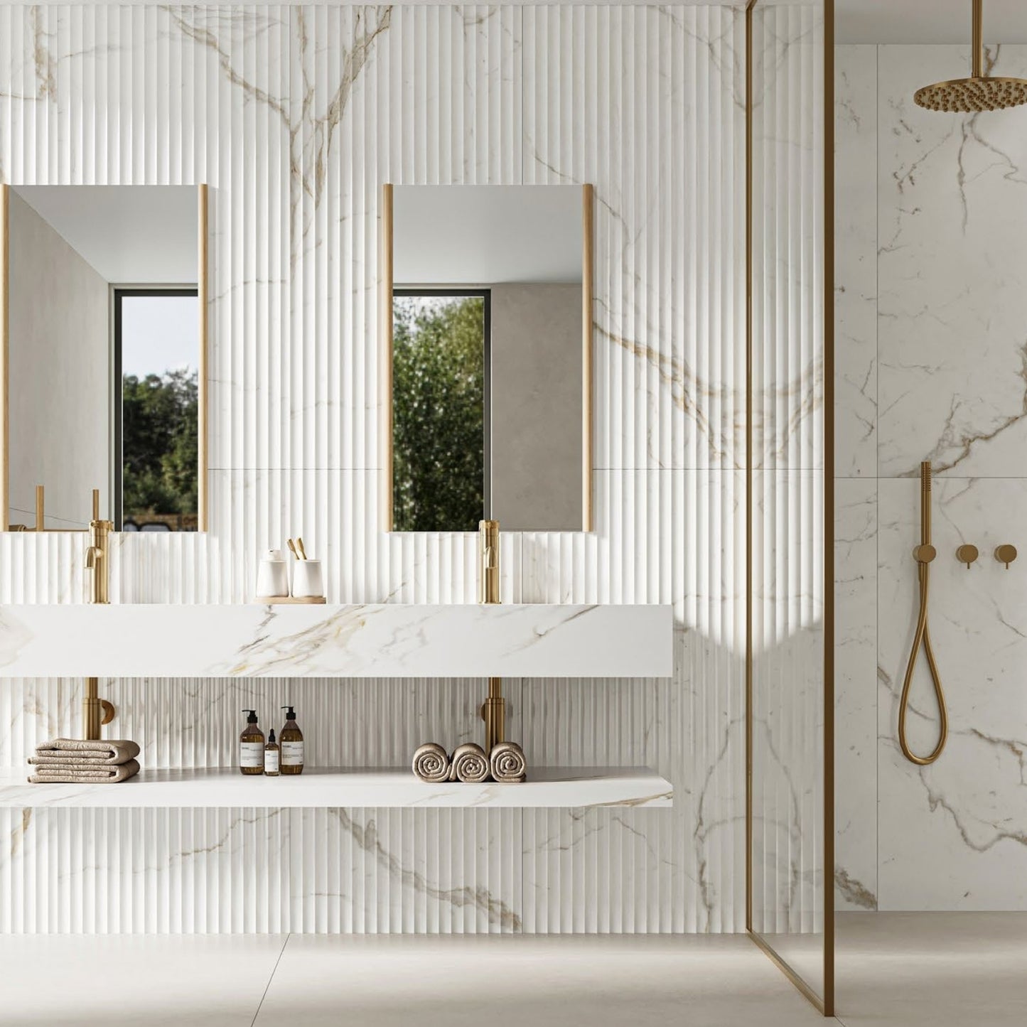Caldo Calacatta Ribbed Decor 600x1200mm