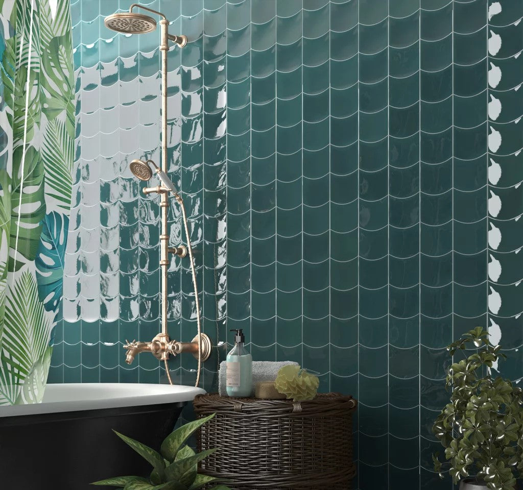 Wave Teal Grassy